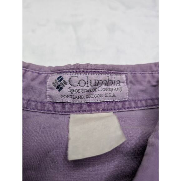 Columbia Vintage Mens Short Sleeve Button Down Shirt - XL Made in USA Y2K - Picture 4 of 7